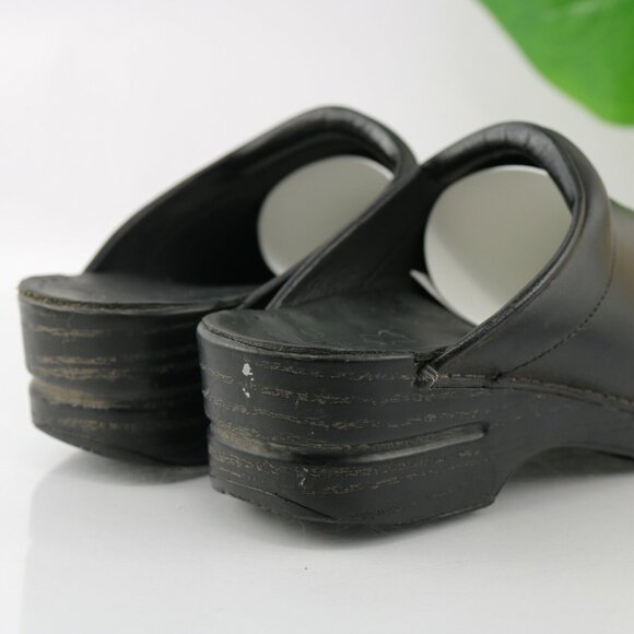 Dansko Womens Sonja Mule Size 40 9.5 Black Leather Work Nursing Comfy Shoe - Picture 6 of 12